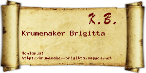 Krumenaker Brigitta névjegykártya